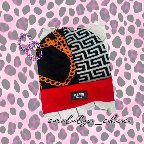 Reason Clothing Mixed Print Beanie - Worn Once - Picture 1 of 7